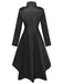 Veste smoking médiévale à col montant et ourlet asymétrique années 1940