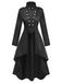 Veste smoking médiévale à col montant et ourlet asymétrique années 1940