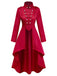 Veste smoking médiévale à col montant et ourlet asymétrique années 1940