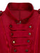 Veste smoking médiévale à col montant et ourlet asymétrique années 1940