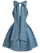 Robe Bleu Dos Nu Nœud Denim Années 1950 3