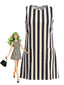 Robe Sans Manches Rayures Verticales Années 1960