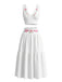 White 1950s Vintage Classic Skirt 4