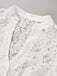 Top Court en Dentelle Florale Transparente Blanc Années 1950