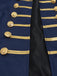 Veste à col montant, rayures dorées et boutons décoratifs années 1970