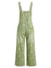 1940s Floral Denim Patchwork Classic Jumpsuit 7