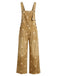 Salopette verte à Jambes Larges Florale Denim Années 1940