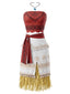 Ensemble de costume tribal franges rouge foncé inspiré Moana années 70