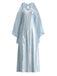 Robe longue bleu clair à manches cape inspirée d’Amidala années 1980