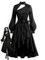 [Prévente] Ensemble 2PCS robe gothique noire & boléro amovible années 1940