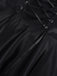 Robe longue noire médiévale à capuche pour cosplay de sorcière années 1970