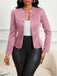 Blazer en daim croisé à manches longues années 1980