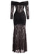 Robe Sirène Dentelle Épaules Dénudées Transparente Années 1930