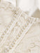 [Prévente] Nuisette longue champagne en satin à corset, dentelle et perles années 1930