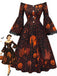 [Prévente] Robe noire d’Halloween manches cloche années 1950