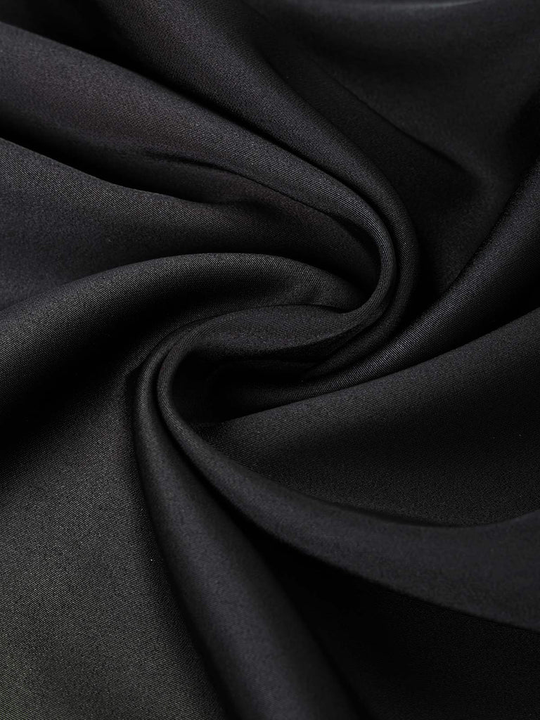 [Prévente] Robe noire asymétrique en dentelle à toile d’araignée années 1930