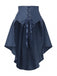 Jupe corset taille haute à laçage et ourlet asymétrique années 1980