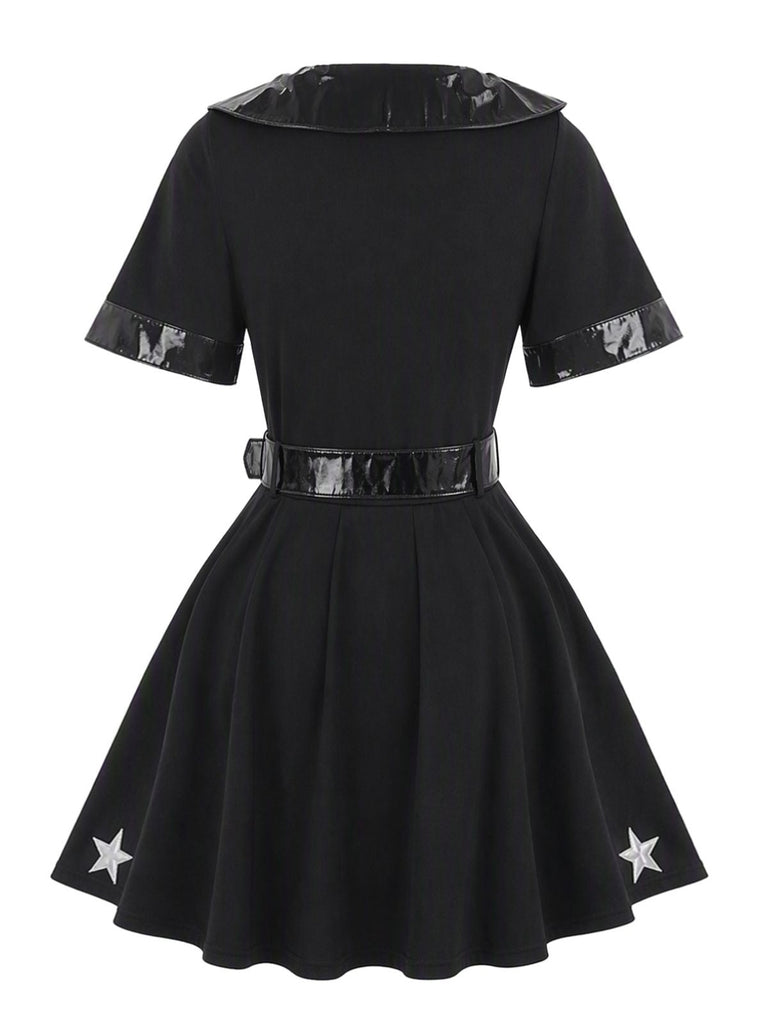 Ensemble robe courte noire costume d’officier de police années 1950