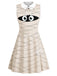 [Prévente] Robe momie beige d’Halloween sans manches à col Claudine années 1960