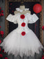 2PCS Ensemble costume d'Halloween corset épaules dénudées et jupe clown années 50