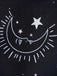 Robe en A d’Halloween à étoiles et lune et larges bretelles années 1960