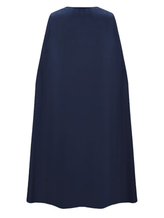 Robe bleu marine plissée de cosplay reine avec cape années 1970
