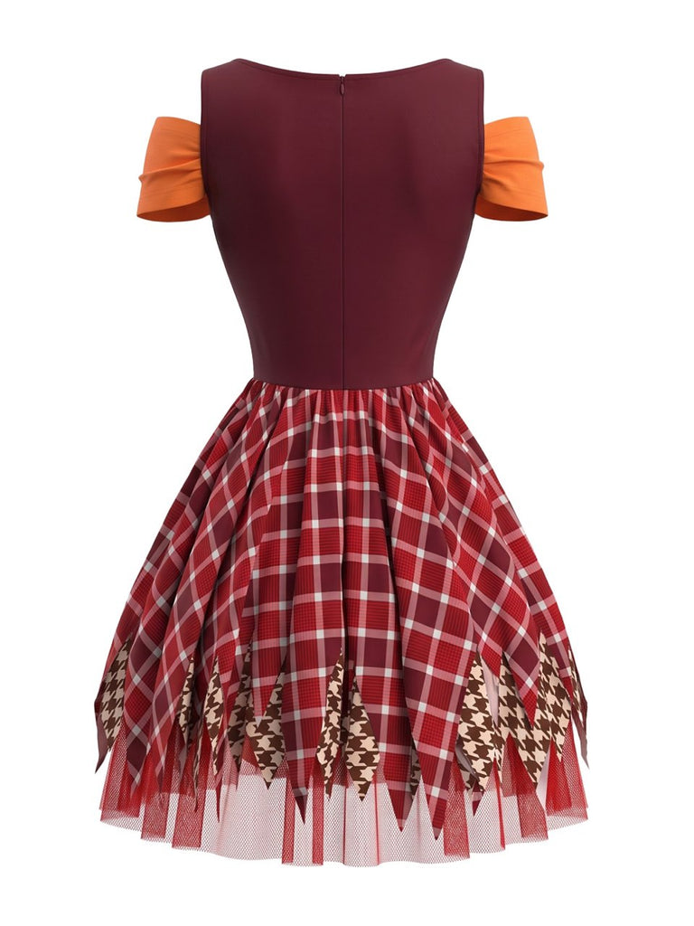 Robe costume du Petit Chaperon rouge avec cape à capuche années 1970