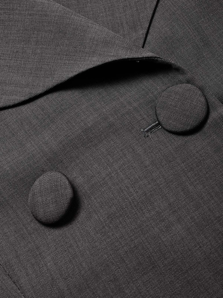 [Prévente] Ensemble 2 pièces gris foncé : top blazer et jupe années 1940