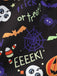Robe évasée d’Halloween à imprimé et col pétale avec ceinture années 1950