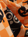 Robe évasée d’Halloween à citrouilles et hiboux avec ceinture années 1950