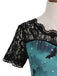 Robe évasée en dentelle à imprimé Halloween années 1950