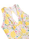 Robe Licou À Col V Imprimé Citrons Années 1950