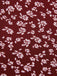 Robe à fleurs en V rouge vin des années 40 Vintage Chic