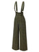Pantalon salopette boutonné à carreaux Glen vert des années 40