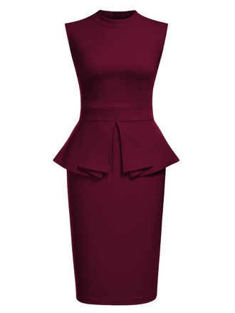 Robe cache-cœur sans manches à col rond et patchwork des années 1960