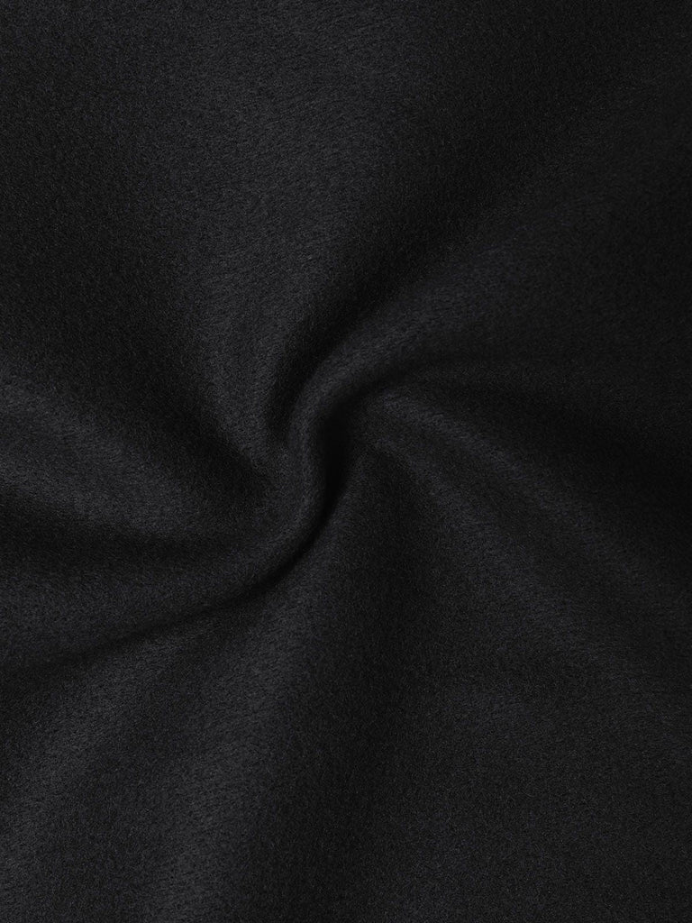 Manteau à revers larges et manches lanternes unies des années 1960