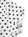 Robe patchwork à pois bleus à col chemise des années 1960