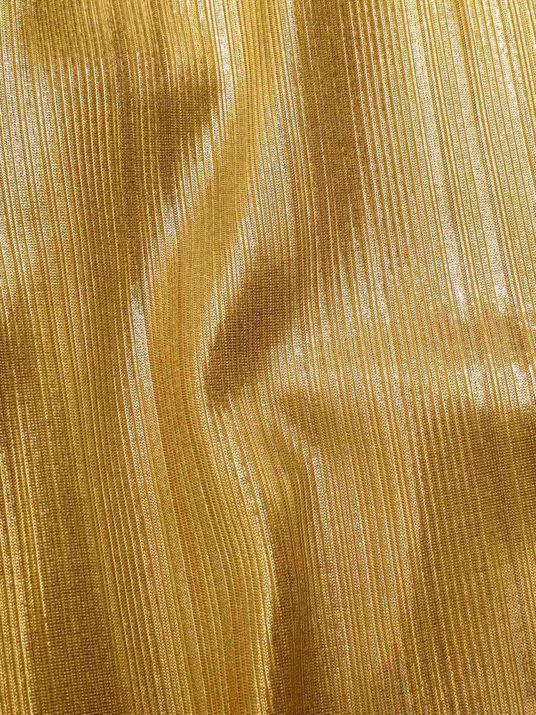 Combinaison dos nu à col en V unie dorée des années 1970