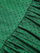 Robe patchwork en maille à pois verte des années 1950