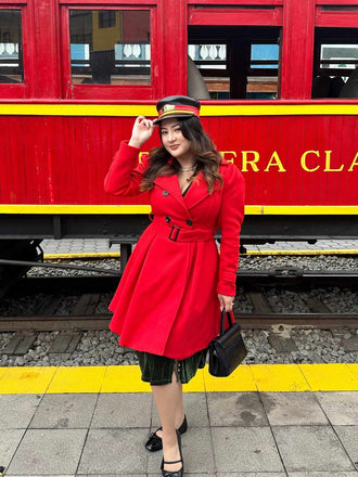 Manteau slim à revers couleur unie des années 1950