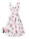 [Prévente] Robe rose en mousseline de soie col V profond années 1940