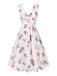 [Prévente] Robe rose en mousseline de soie col V profond années 1940