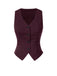2PCS Gilet à rayures fines vin rouge et jupe plissée des années 60