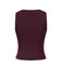 2PCS Gilet à rayures fines vin rouge et jupe plissée des années 60