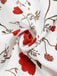 Haut à revers asymétrique à fleurs blanc des années 1930
