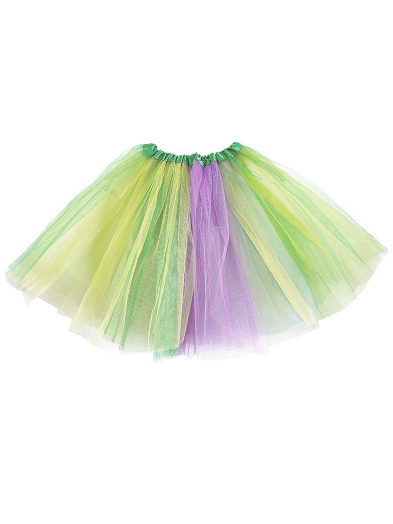 3PCS Masque de carnaval haut & jupon & bandeau découpés années 1970