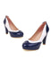 Mary Jane Patchwork Chaussures à talons hauts