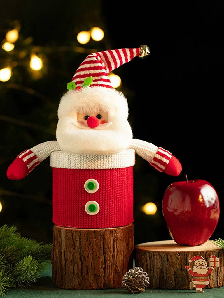 Coffret cadeau en peluche tricotée avec dessin animé Joyeux Noël