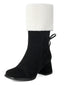Bottes vintage à semelles épaisses en daim contrasté