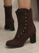 Bottes mi-mollet cloutées en daim doublées de fausse fourrure